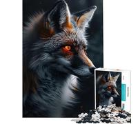 Rompecabezas para Adultos de 1000 Piezas Un Zorro Feroz Juego desafiante Juguetes educativos Decoración Perfecta Regalo Divertido (Tamaño 38x52cm)
