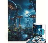 Rompecabezas para Adultos de 1000 Piezas: Una Noche de Luna Llena, Juegos Familiares, interacción Entre Padres e Hijos, Regalos para Amigos y Familiares 50x75cm