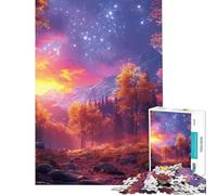 Rompecabezas para Adultos de 1000 Piezas Unicornio Atardecer Bosque Rompecabezas para Adultos Juguetes de Bricolaje Ideal para Pasar el Tiempo en casa Un Gran Regalo para los Amantes de los