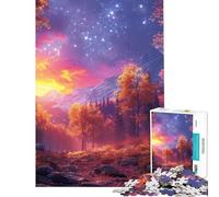 Rompecabezas para Adultos de 1000 Piezas Unicornio Atardecer Bosque Rompecabezas práctico para Adultos Corte de precisión cumpleaños y Navidad (Tamaño 38x52cm)