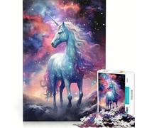 Rompecabezas para Adultos de 1000 Piezas, Unicornio de fantasía cósmica, Juegos educativos, Corte de precisión, colección de Artistas, Bellas Artes 38x26cm