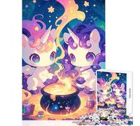 Rompecabezas para Adultos de 1000 Piezas Unicornios poción Juguetes antiestrés Ideas de Regalo Juego práctico para Mejorar el Amor en Pareja tamaño 50x75cm