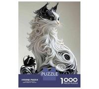 Rompecabezas para Adultos De 1000 Piezas Unique Artistic Cat Sculpture Rompecabezas para Adolescentes Juegos Relajantes Pero Divertidos Y Humorísticos Desafiantes De Completar 70x50cm/1000pcs