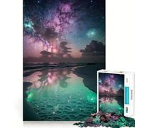Rompecabezas para Adultos de 1000 Piezas Universo centelleante, diseño de Bordes Finos, Juego cognitivo, Juguete Relajante, decoración navideña para Pared (38x26cm)