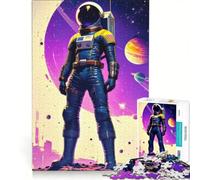 Rompecabezas para Adultos de 1000 Piezas: Universo de astronautas, Juegos relajantes, dificultad Alta, Incluye póster y Hoja de Preguntas a Juego 50x75cm