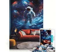 Rompecabezas para Adultos de 1000 Piezas: Universo épico del Espacio y la Galaxia Juegos Divertidos para Relajarse y desconectar Lista de Deseos con Papá Noel 50x75cm