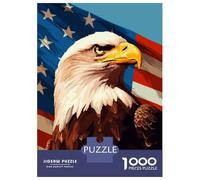 Rompecabezas para Adultos De 1000 Piezas USA Retro Eagle Pixel Art Rompecabezas para Adultos Juguetes Antiestrés Difícil Difícil Cumpleaños Y Navidad 52x38cm/1000pcs