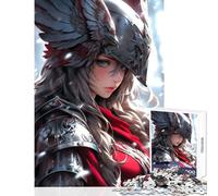 Rompecabezas para Adultos de 1000 Piezas Valkyrie Warrior Girl decoración del hogar Juguetes Regalos para Mujeres y Hombres Juego práctico para cumpleaños y Navidad tamaño 38x52cm