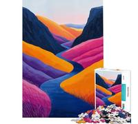 Rompecabezas para Adultos de 1000 Piezas Valles Vívidos Juguete Educativo Divertido y entretenido Juego Familiar desafiante (38x26cm)