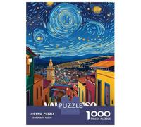 Rompecabezas para Adultos De 1000 Piezas Valparaiso Chile Starry Night Art Rompecabezas para Adultos Juegos Relajantes Mejora La Memoria para Cumpleaños, Navidad 38x26cm/1000pcs