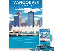 Rompecabezas para adultos de 1000 piezas Vancouver Canadá ideal para viajes con articulaciones suaves divertido y que estimula la mente Juego casual para pasar un buen rato y como regalo de cumpleaños
