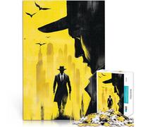 Rompecabezas para Adultos de 1000 Piezas Velo Amarillo del Misterio Aprendizaje Educativo con Piezas de Formas aleatorias Que se entrelazan Completamente 75x50cm