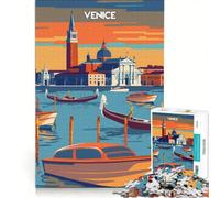 Rompecabezas para Adultos de 1000 Piezas Venecia al Atardecer Juego Relajante Regalo de cumpleaños o Navidad Regalos de cumpleaños 50x75cm