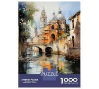 Rompecabezas para Adultos De 1000 Piezas Venice Cityscape Reflections Rompecabezas para Adultos Juegos De Relajación Decoración De Pared Desafío Educativo 52x38cm/1000pcs