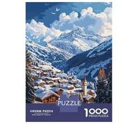 Rompecabezas para Adultos De 1000 Piezas Verbier Switzerland Mountain Village Rompecabezas para Adultos Juego Práctico Alivia El Estrés Desafío Educativo 38x26cm/1000pcs