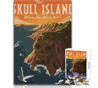 Rompecabezas para Adultos de 1000 Piezas, Viaje a la Isla Calavera, Juego desafiante, Juguetes para decoración del hogar, Juguetes antiestrés, tamaño 50x75cm