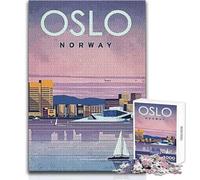 Rompecabezas para Adultos de 1000 Piezas, Viaje a Oslo, Juego Educativo Familiar, Regalo antiestrés para cumpleaños, tamaño 50x75cm