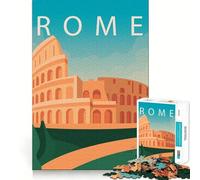 Rompecabezas para Adultos de 1000 Piezas Viaje a Roma, Corte Premium, diversión lógica, Juguete Divertido, Tiempo de Juego fácil, decoración navideña para Pared (50x75cm)