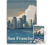Rompecabezas para Adultos de 1000 Piezas, Viaje a San Francisco, Juego desafiante, Juguetes, Regalos para Mujeres, Regalos de cumpleaños, tamaño 50x75cm