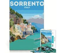 Rompecabezas para Adultos de 1000 Piezas Viaje a Sorrento, diseño de Bordes Finos, Juego cognitivo, Juguete Relajante, decoración navideña para Pared (38x52cm)