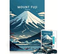 Rompecabezas para Adultos de 1000 Piezas Viaje al Monte Fuji, Bordes impecables, Divertido Juego de concentración Mental, Juego Tranquilo, Decoración navideña, Regalo (50x75cm)