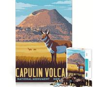 Rompecabezas para Adultos de 1000 Piezas Viaje al volcán Capulin Juego de lógica con Piezas de Ajuste preciso Un Momento Divertido y Acogedor Regalo Ideal para cumpleaños (38x52cm)