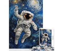 Rompecabezas para Adultos de 1000 Piezas Viajero Espacial Estrellado Juego práctico para Adultos Decoración Diversión en casa Actividades (Tamaño 38x26cm)