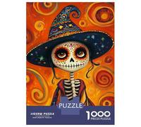 Rompecabezas para Adultos De 1000 Piezas Vibrant Day of The Dead Art -2 Rompecabezas para Adultos Juguetes Antiestrés Decoración del Hogar Juego Desafiante Regalos 70x50cm/1000pcs