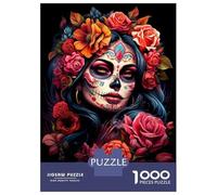 Rompecabezas para Adultos De 1000 Piezas Vibrant Dia De Muertos Rompecabezas para Adultos Juegos De Relajación Regalo De Cumpleaños Regalos para Reducir El Estrés 70x50cm/1000pcs