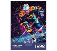 Rompecabezas para Adultos De 1000 Piezas Vibrant Ice Hockey Art -1 Rompecabezas para Adultos Juego Familiar Análisis Y Desafío Educativo De Lógica 70x50cm/1000pcs