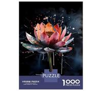 Rompecabezas para Adultos De 1000 Piezas Vibrant Ink Wash Lotus Rompecabezas para Adultos Juegos Divertidos para La Diversión Familiar Juego Desafiante Regalos 38x26cm/1000pcs