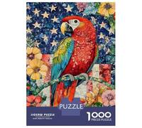 Rompecabezas para Adultos De 1000 Piezas Vibrant Parrot Mosaic Art Rompecabezas para Adultos Juego De Ingenio Análisis Y Lógica Cumpleaños Y Navidad 38x26cm/1000pcs