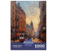 Rompecabezas para Adultos De 1000 Piezas Vibrant Streets of Madrid Rompecabezas para Adolescentes Juego Familiar Carrera De Velocidad Manual Cumpleaños 52x38cm/1000pcs