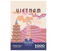 Rompecabezas para Adultos De 1000 Piezas Vietnam, Hanoi Travel Rompecabezas para Adolescentes Juego Práctico Decoración del Hogar 38x26cm/1000pcs