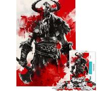 Rompecabezas para Adultos de 1000 Piezas Viking Berserk Juego práctico con Corte de precisión cumpleaños y Navidad (tamaño 38x26cm)
