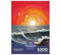 Rompecabezas para Adultos De 1000 Piezas Vintage Beach Art Rompecabezas para Adultos Juegos Familiares Mejora La Memoria Desafío Educativo 38x26cm/1000pcs
