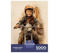 Rompecabezas para Adultos De 1000 Piezas Vintage Little Boy and Mor Rompecabezas para Adolescentes Juego Familiar Carrera De Velocidad Manual Cumpleaños 70x50cm/1000pcs