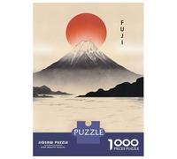 Rompecabezas para Adultos De 1000 Piezas Vintage Mount Fuji Sunrise Rompecabezas para Adultos Juguete Decoración De Pared Decoración del Hogar Regalos para Amigos Y Familiares 52x38cm/1000pcs