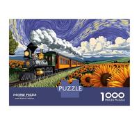 Rompecabezas para Adultos De 1000 Piezas Vintage Steam Train Ride Rompecabezas para Adolescentes Juguetes De Bricolaje Corte De Precisión Difícil Y Desafiante 70x50cm/1000pcs