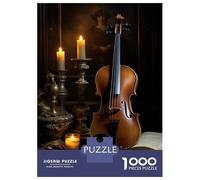 Rompecabezas para Adultos De 1000 Piezas Vintage Violin Still Life Rompecabezas para Adultos Juego De Ingenio Decoración Perfecta Cumpleaños Y Navidad 52x38cm/1000pcs