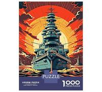 Rompecabezas para Adultos De 1000 Piezas Vintage Warships Rompecabezas para Adultos Juguetes Antiestrés Corte De Precisión Juego Desafiante Regalos 70x50cm/1000pcs
