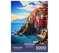 Rompecabezas para Adultos De 1000 Piezas Visit Cinq Terre Rompecabezas para Adultos Juegos Relajantes Decoración del Hogar Desafío Educativo 38x26cm/1000pcs
