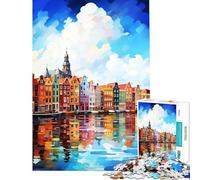 Rompecabezas para Adultos de 1000 Piezas Visita Ámsterdam Juegos relajantes Juguetes educativos Regalo Ideal para cumpleaños Divertido y con Humor (Tamaño 38x52cm)