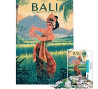 Rompecabezas para Adultos de 1000 Piezas Visita Bali la Isla de los Dioses Rompecabezas para Adultos Juego Familiar una Obra de Arte un Gran Regalo para los Amantes de los Juegos (tamaño 50x75cm)