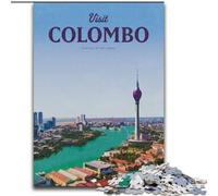 Rompecabezas para Adultos de 1000 Piezas Visita Colombo, desafiante, Divertido y Divertido, con póster y Hoja de Trivia a Juego (50x75cm) 1000 Piezas