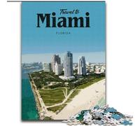 Rompecabezas para Adultos de 1000 Piezas Visita Miami, Juguetes educativos, decoración única para el hogar y Regalos para Mayores de 14 años (26x38cm) 1000 Piezas