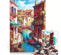 Rompecabezas para Adultos de 1000 Piezas Visita Venecia Juego Interactivo Actividades Divertidas para Hacer en casa Regalos para Mujeres 38x52cm