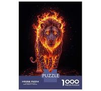 Rompecabezas para Adultos De 1000 Piezas Volcanic Fiery Lion Rompecabezas para Adultos Juguete Decoración De Pared Carrera De Velocidad Manual 70x50cm/1000pcs