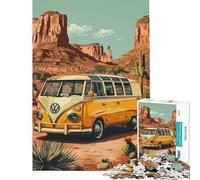 Rompecabezas para Adultos de 1000 Piezas Volkswagen Desert Divertidas Actividades en casa para Mejorar la Memoria Juego práctico para Mayores de 14 años (38x26cm)