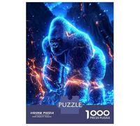 Rompecabezas Para Adultos De 1000 Piezas Voltage King - The Neon Gorilla Awakens Rompecabezas Para Adultos Juego Práctico Oferta De Regalo De Cumpleaños Como Regalos Para Toda La Familia 38x26cm/1000p